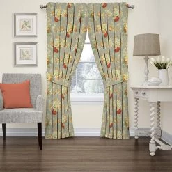 Waverly Sanctuary Rose Floral Window Curtain