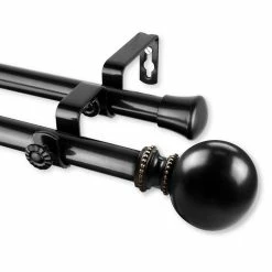 Rod Desyne Jordana Double Curtain Rod 13/16 Inch Dia 28-48 Inch