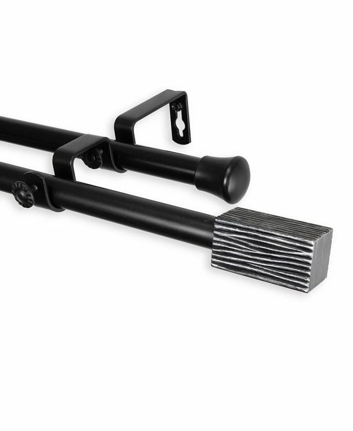 Rod Desyne Alder Double Curtain Rod 13/16 Inch Dia 48-84 Inch