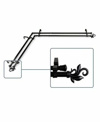 Rod Desyne Lilah Double Corner Curtain Rod 13/16 Inch Dia 28-48 Inch - Image 8