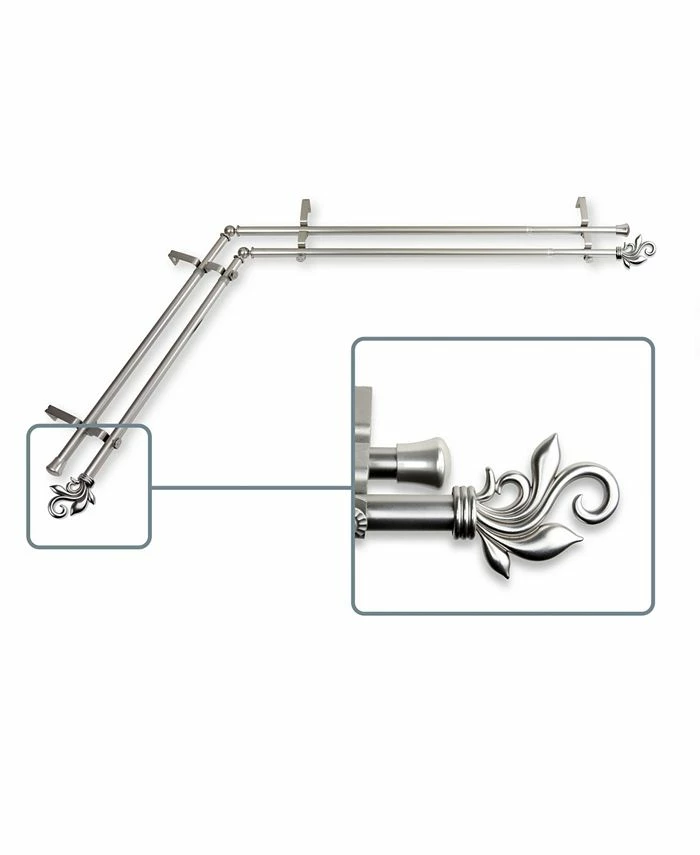 Rod Desyne Lilah Double Corner Curtain Rod 13/16 Inch Dia 28-48 Inch - Image 4