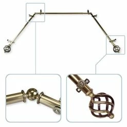 Rod Desyne Twist 0.8125 Bay Window Curtain Rod 20 - 36- 38 - 72