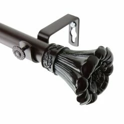 Rod Desyne Blossom Curtain Rod 1 Inch Dia 28-48 Inch
