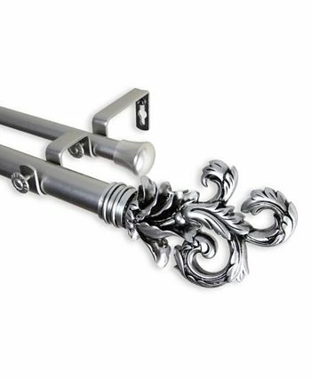 Rod Desyne Plume Double Curtain Rod 1 OD 28-48 Inch - Image 3