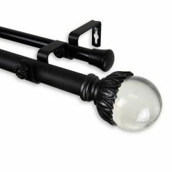 Rod Desyne Pixie Double Curtain Rod 1 OD 66-120 Inch