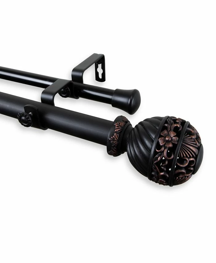 Rod Desyne Lanette Double Curtain Rod 1 OD 48-84 Inch