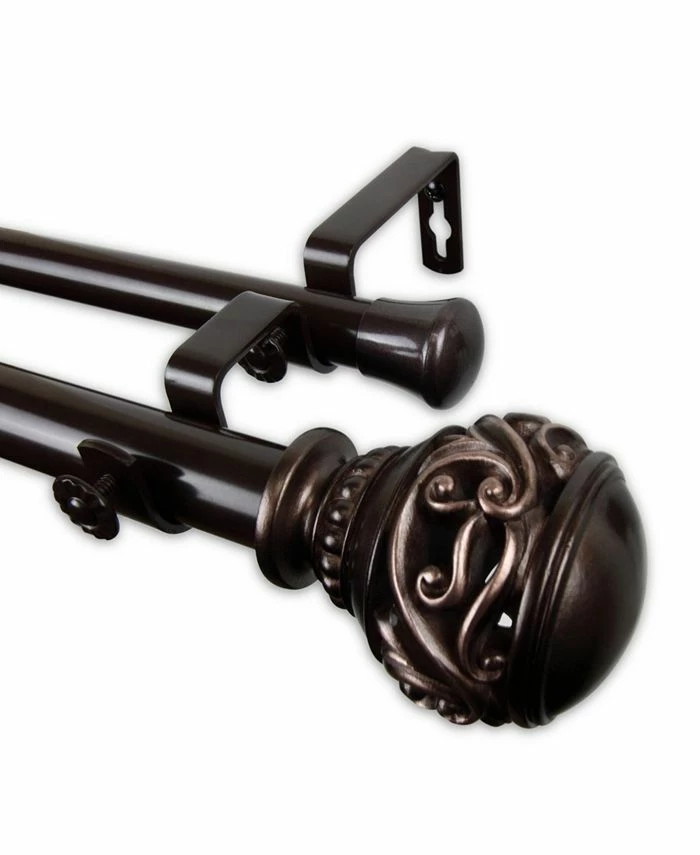 Rod Desyne Isabella Double Curtain Rod 1 OD 160-240 Inch