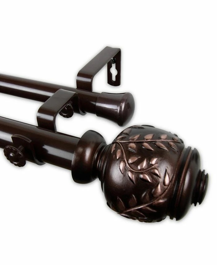 Rod Desyne Colette Double Curtain Rod 1 OD 48-84 Inch