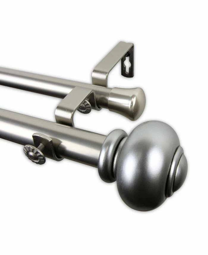 Rod Desyne Tunda Double Curtain Rod 1 OD 48-84 Inch