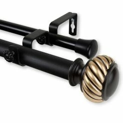 Rod Desyne Baldir Double Curtain Rod 1 OD 66-120 Inch