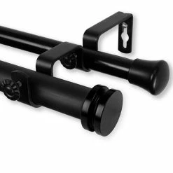 Rod Desyne Bun Double Curtain Rod 1 OD 66-120 Inch