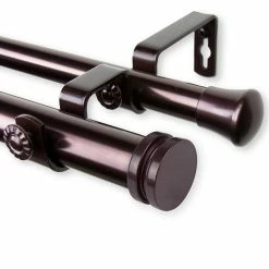 Rod Desyne Bun Double Curtain Rod 1 OD 48-84 Inch