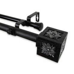 Rod Desyne Ophelia Double Curtain Rod 1 OD 120-170 Inch