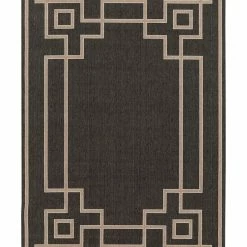 Surya Alfresco ALF-9630 Black 3' X 5'6 Area Rug, Indoor/Outdoor