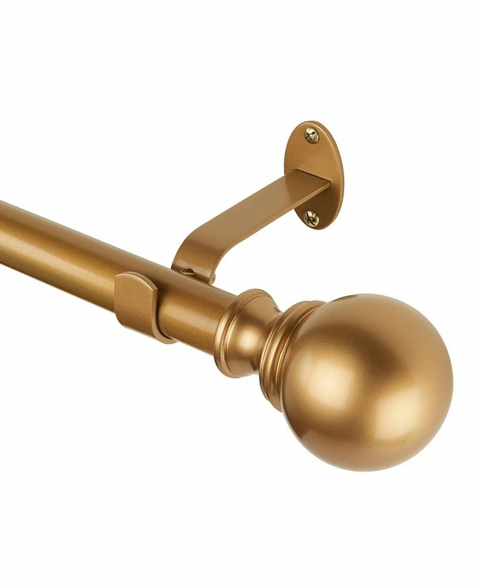 Elrene Cordelia Adjustable 28-48 Curtain Rod With Ball Finials