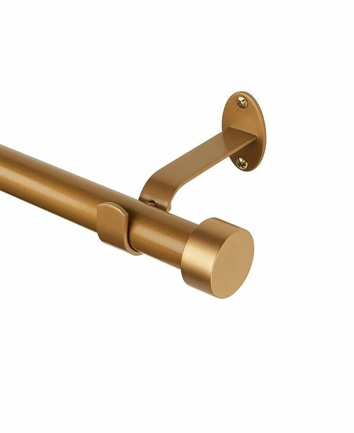 Elrene Serena Adjustable 28-48 Curtain Rod With Cap Finials