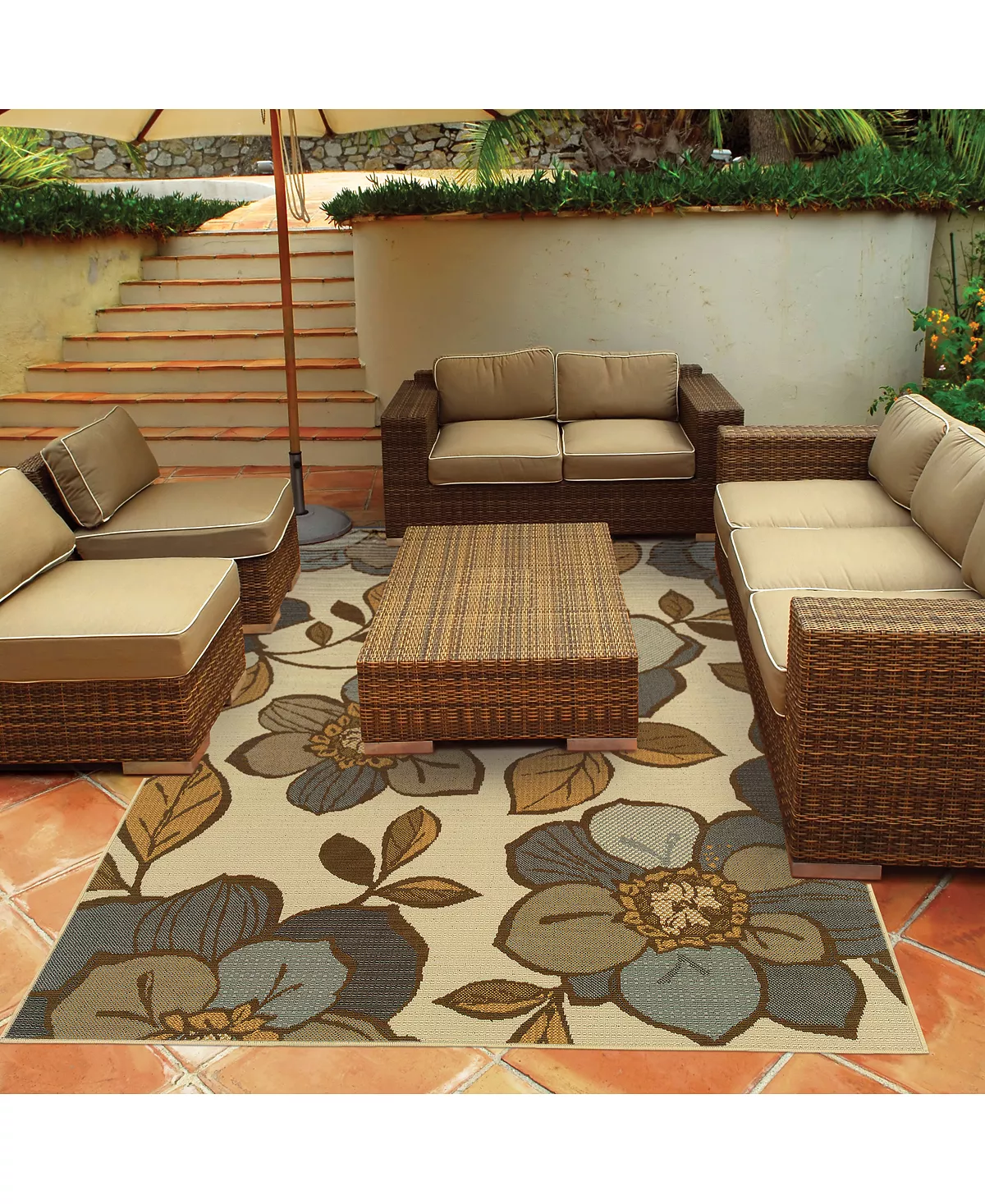Oriental Weavers Bali 9448M 6'7 X 9'6 Indoor/Outdoor Area Rug - Image 3