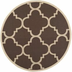 Safavieh Courtyard Dark Brown 6'7 X 6'7 Sisal Weave Round Area Rug