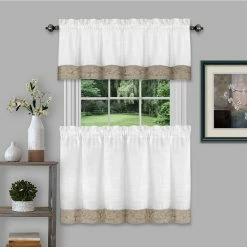 Achim Oakwood 58x14 Window Curtain Valance