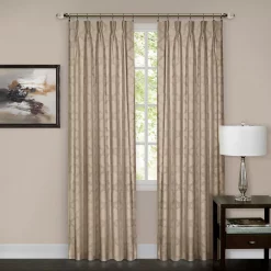 Achim Windsor Pinch Pleat Window Curtain Panel, 34x84
