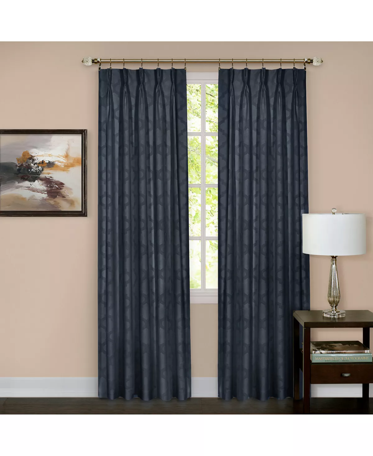 Achim Windsor Pinch Pleat Window Curtain Panel, 34x84 - Image 3