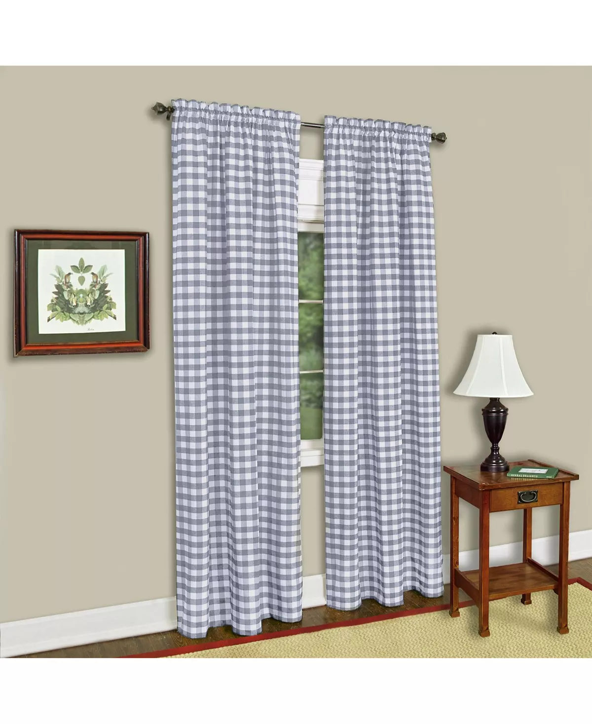 Achim Buffalo Check Window Curtain Panel, 42x63