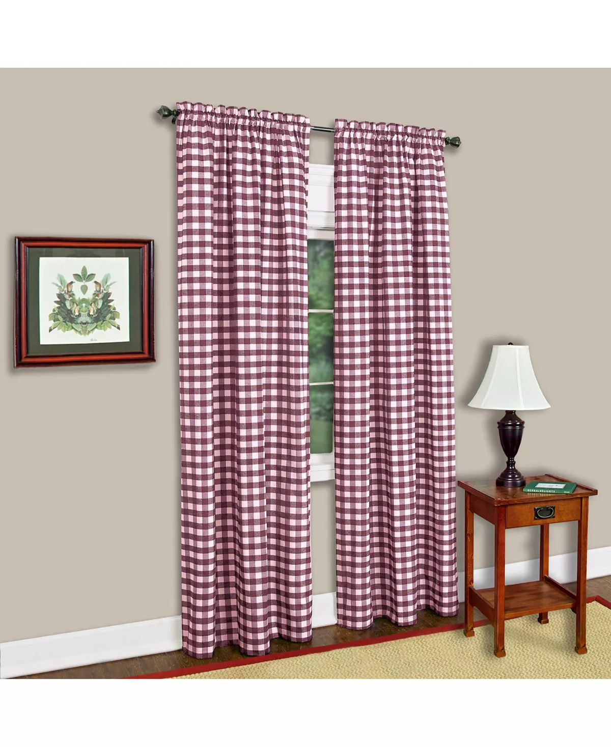 Achim Buffalo Check Window Curtain Panel, 42x63 - Image 2