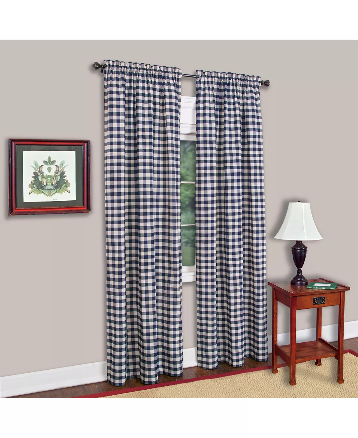 Achim Buffalo Check Window Curtain Panel, 42x63 - Image 5