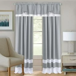 Achim Darcy Rod Pocket Window Curtain Panel, 52x63