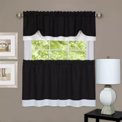 Achim Darcy Window Curtain Tier And Valance Set, 58x24
