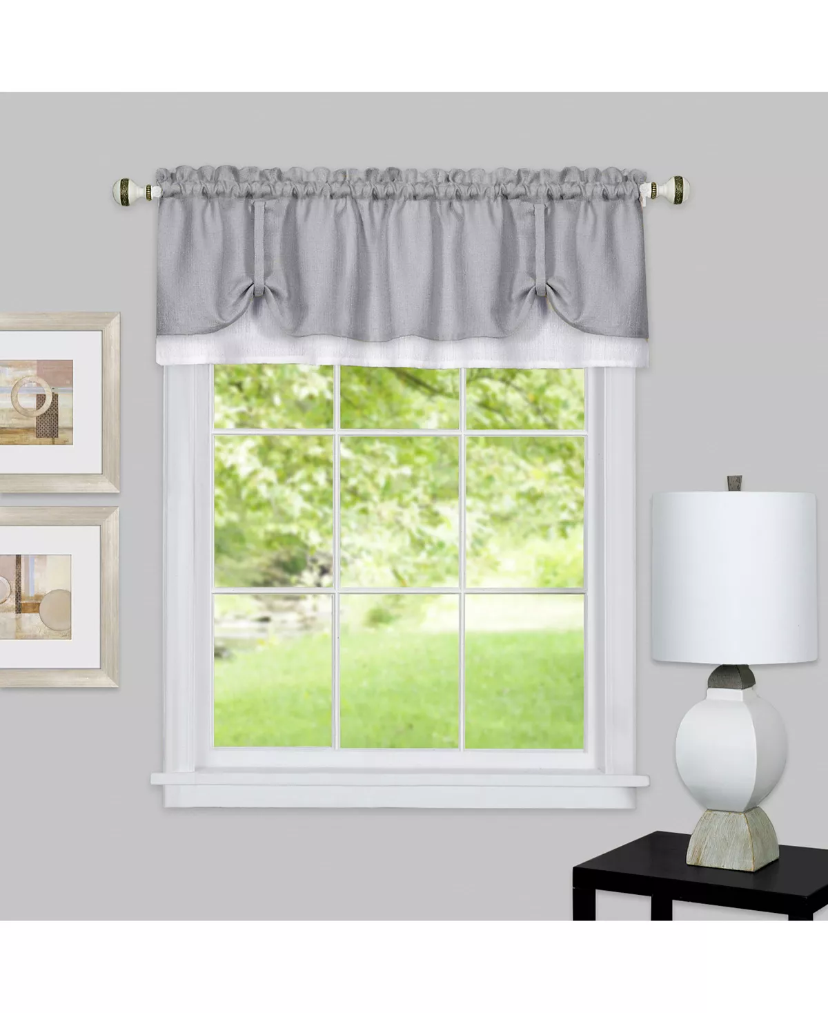 Achim Darcy Window Curtain Valance, 58x14 - Image 3