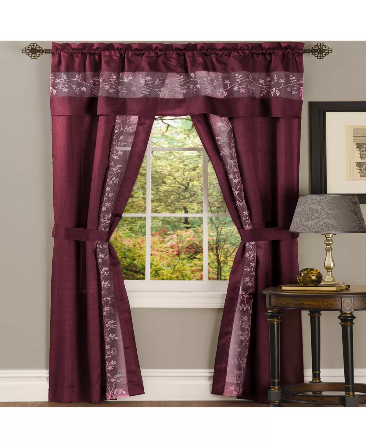 Achim Fairfield 5 Piece Window Curtain Set, 55x84 - Image 2