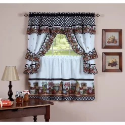 Achim Mason Jars Window Curtain Set, 57x36