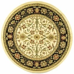 Safavieh Lyndhurst Ivory And Black 8' X 8' Round Area Rug