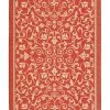 Safavieh Courtyard Red And Natural 9' X 12' Area Rug