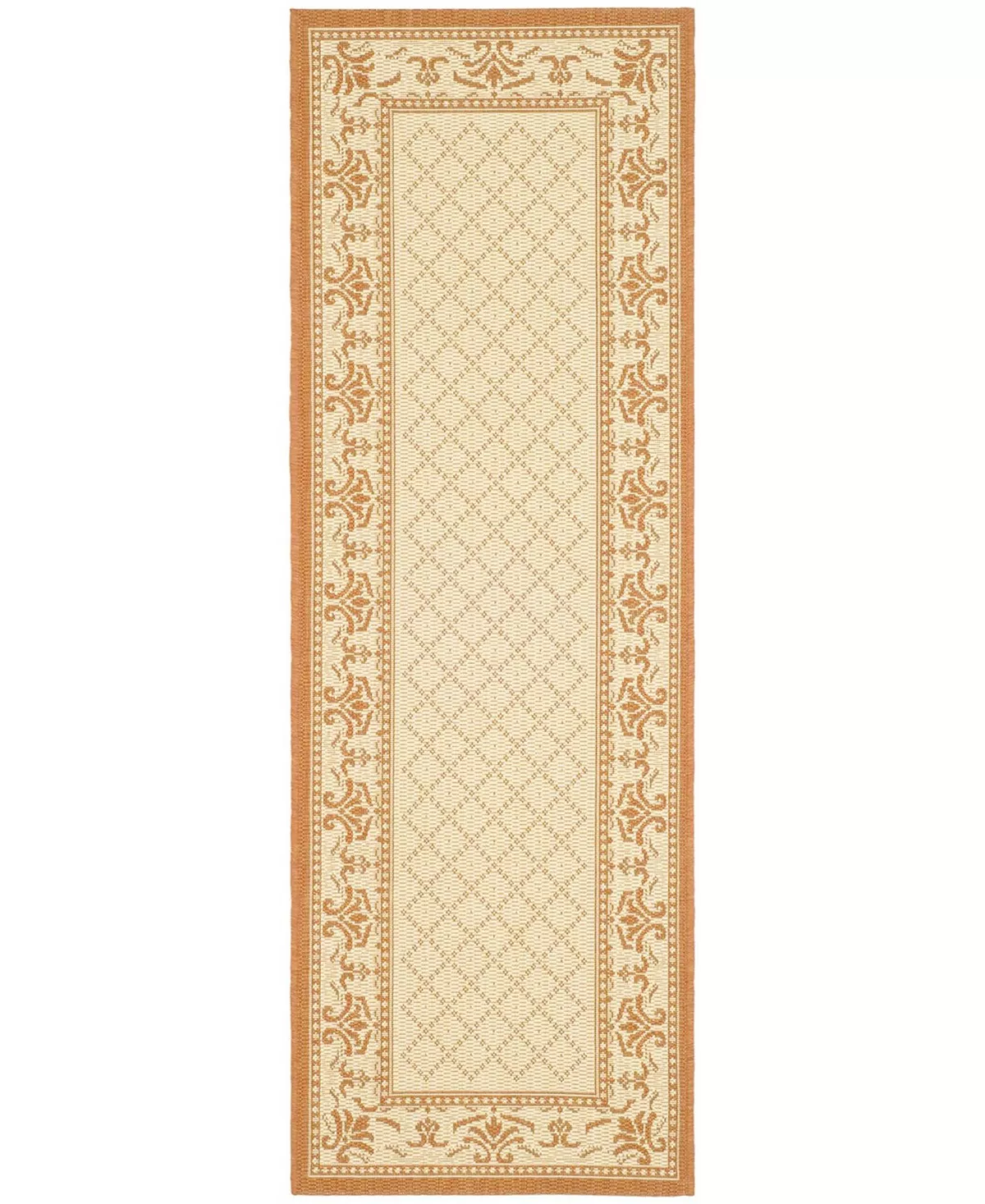 Safavieh Courtyard Natural And Terra 4' X 5'7 Area Rug