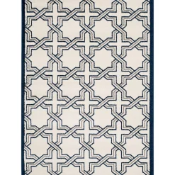 Safavieh Amherst Ivory And Navy 6' X 9' Area Rug