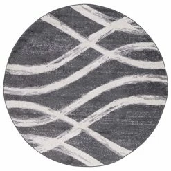 Safavieh Adirondack Charcoal And Ivory 4' X 4' Round Area Rug