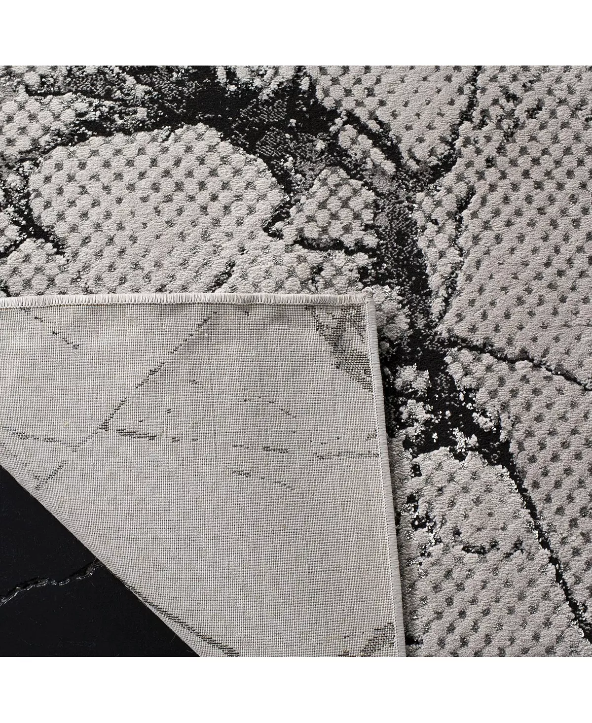 Safavieh Lurex Gray And Black 9' X 12' Area Rug - Image 2