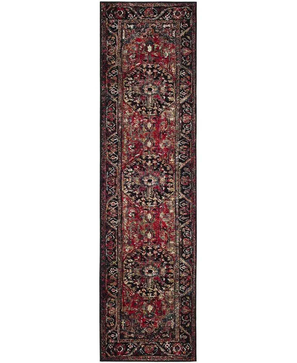 Safavieh Vintage Hamadan Red And Multi 2'2 X 22' Runner Area Rug - Image 2