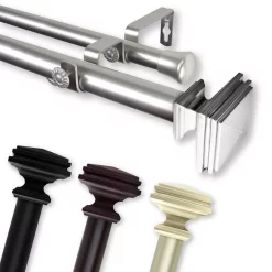 Rod Desyne Bedpost Double Curtain Rods