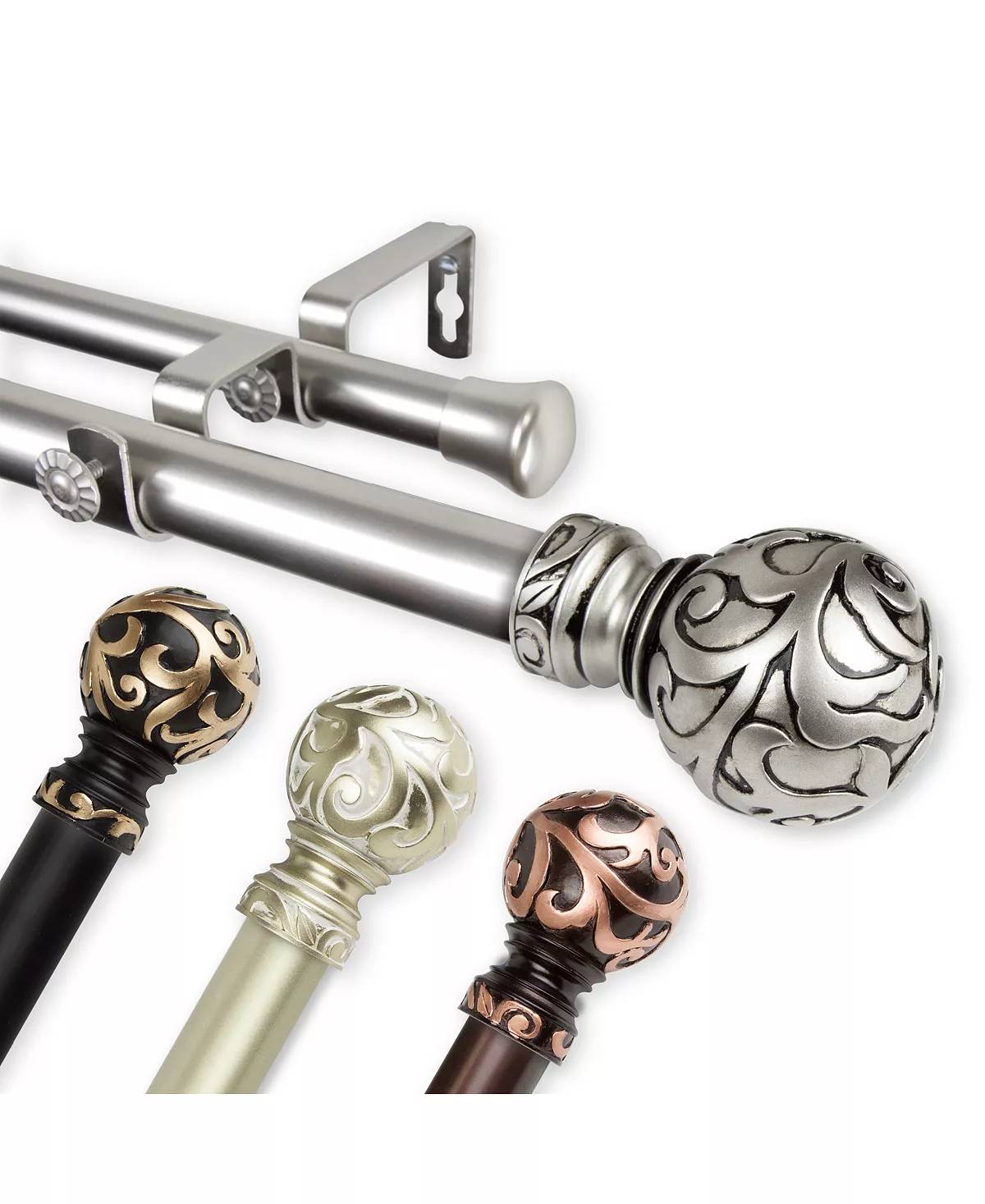 Rod Desyne Cypress Double Curtain Rod 1 OD - Image 2