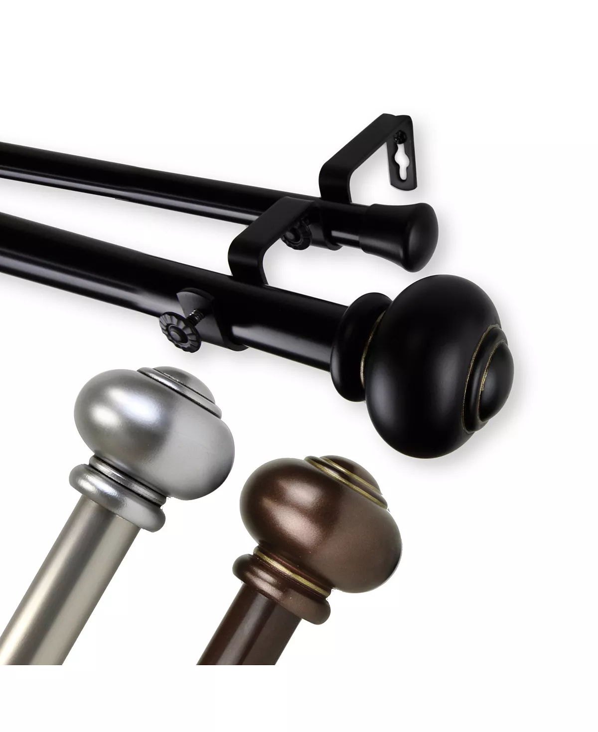 Rod Desyne Tunda Double Curtain Rod 1 OD 120-170 Inch - Image 7