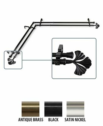 Rod Desyne Fortune Double Corner Curtain Rod 13/16 Inch Dia 48-84 Inch - Image 7