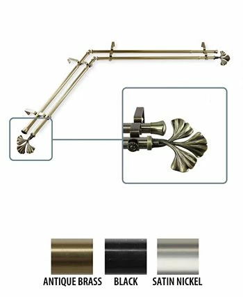Rod Desyne Fortune Double Corner Curtain Rod 13/16 Inch Dia 48-84 Inch - Image 5