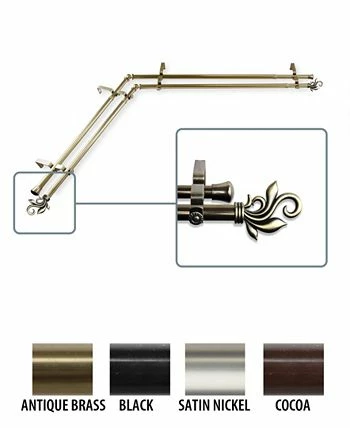 Rod Desyne Lilah Double Corner Curtain Rod 13/16 Inch Dia 28-48 Inch - Image 7