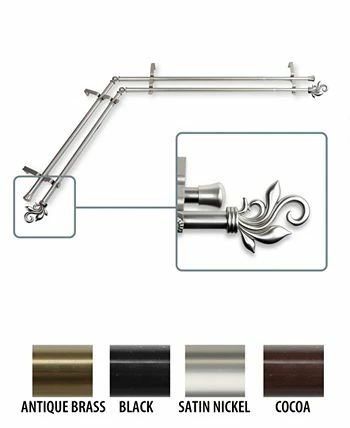 Rod Desyne Lilah Double Corner Curtain Rod 13/16 Inch Dia 28-48 Inch - Image 5