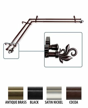 Rod Desyne Lilah Double Corner Curtain Rod 13/16 Inch Dia 28-48 Inch - Image 2