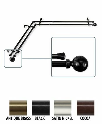 Rod Desyne Arman Corner Window Double Curtain Rod 0.8125 Diameter 120 - 170 - Image 3