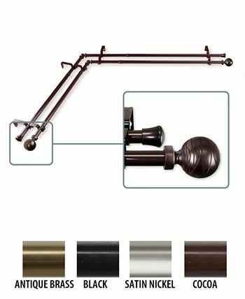Rod Desyne Arman Corner Window Double Curtain Rod 0.8125 Diameter 66 - 120 - Image 6